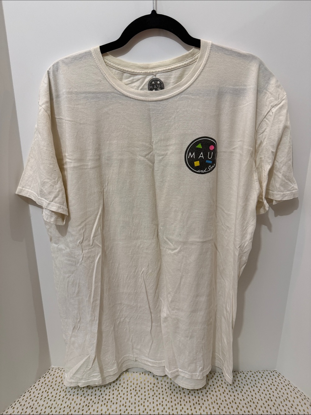 Cream Short-Sleeve Graphic T-Shirt